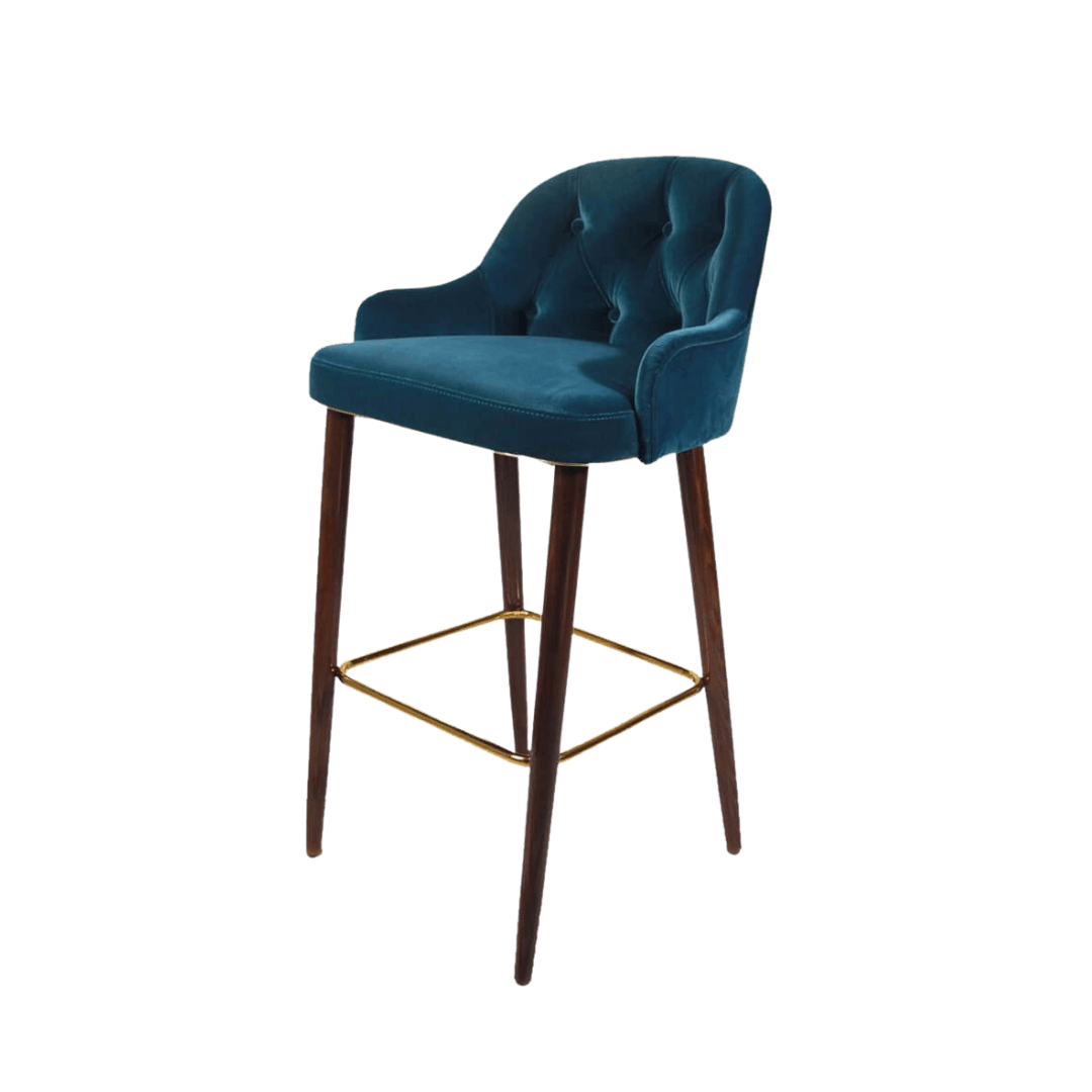 Fiorenzo Barstool LowBack Bar Stool Button Back Table Place Chairs